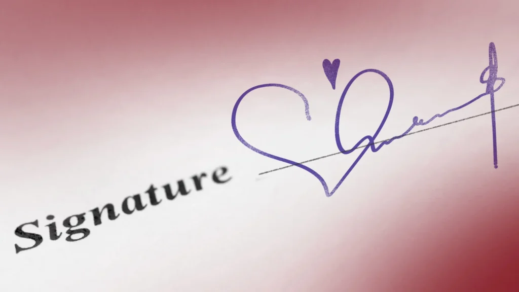 Artistic signature meaning