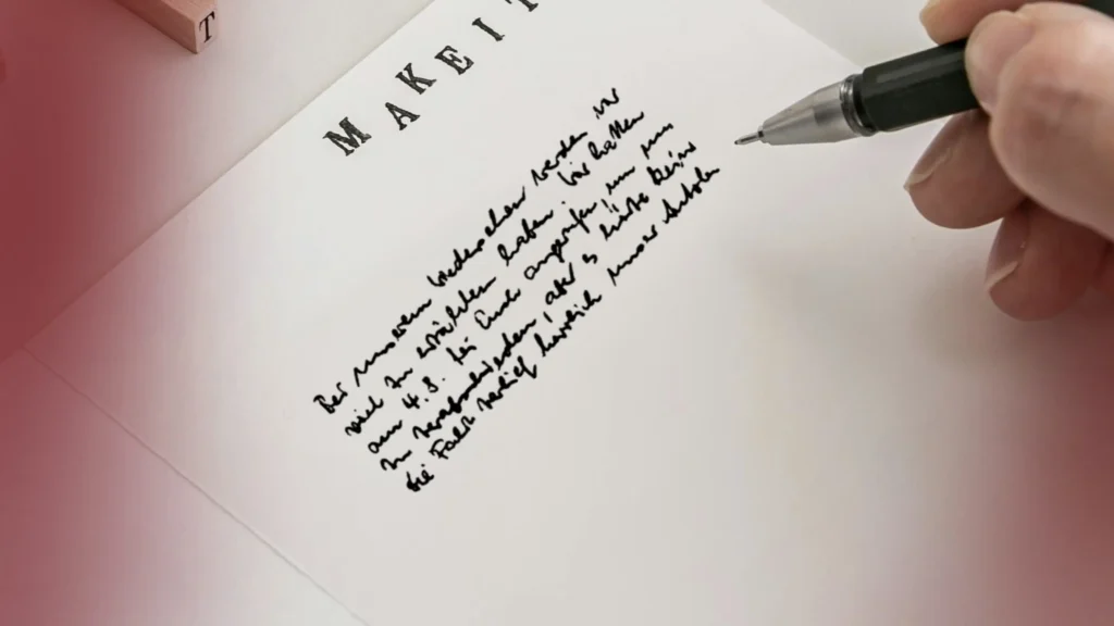 Personality revealed by handwriting